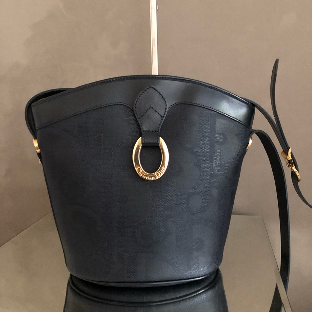 Dior Black Crossbody Bag with Gold Accents